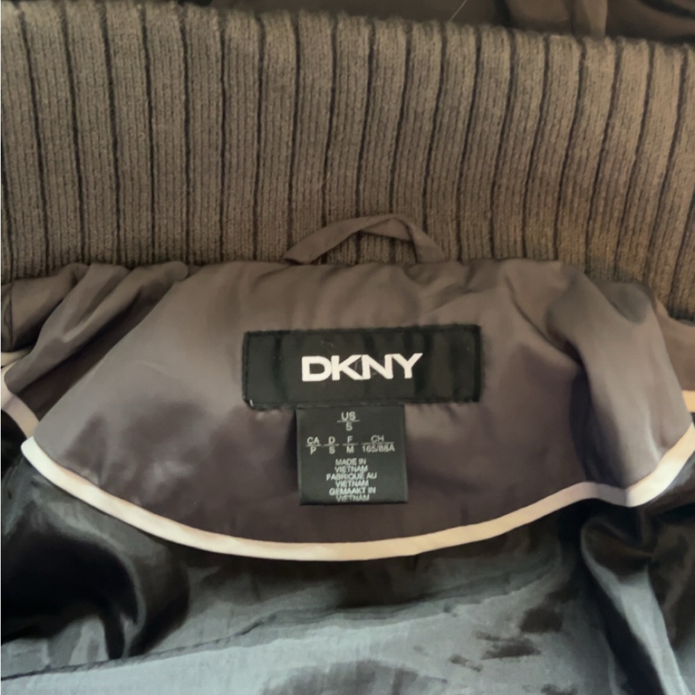 Woman’s small DKNY Charcoal Belt Parka